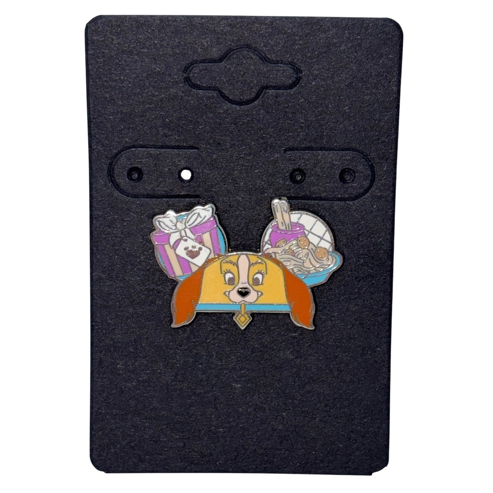 Disney Pin Lady and the Tramp Mickey Ear Hat Spaghetti Gift Enamel Pin 2017